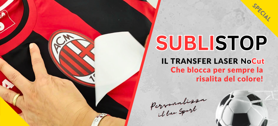 Transfer laser no cut SUBLISTOP per la personalizzazione di abbigliamento sportivo